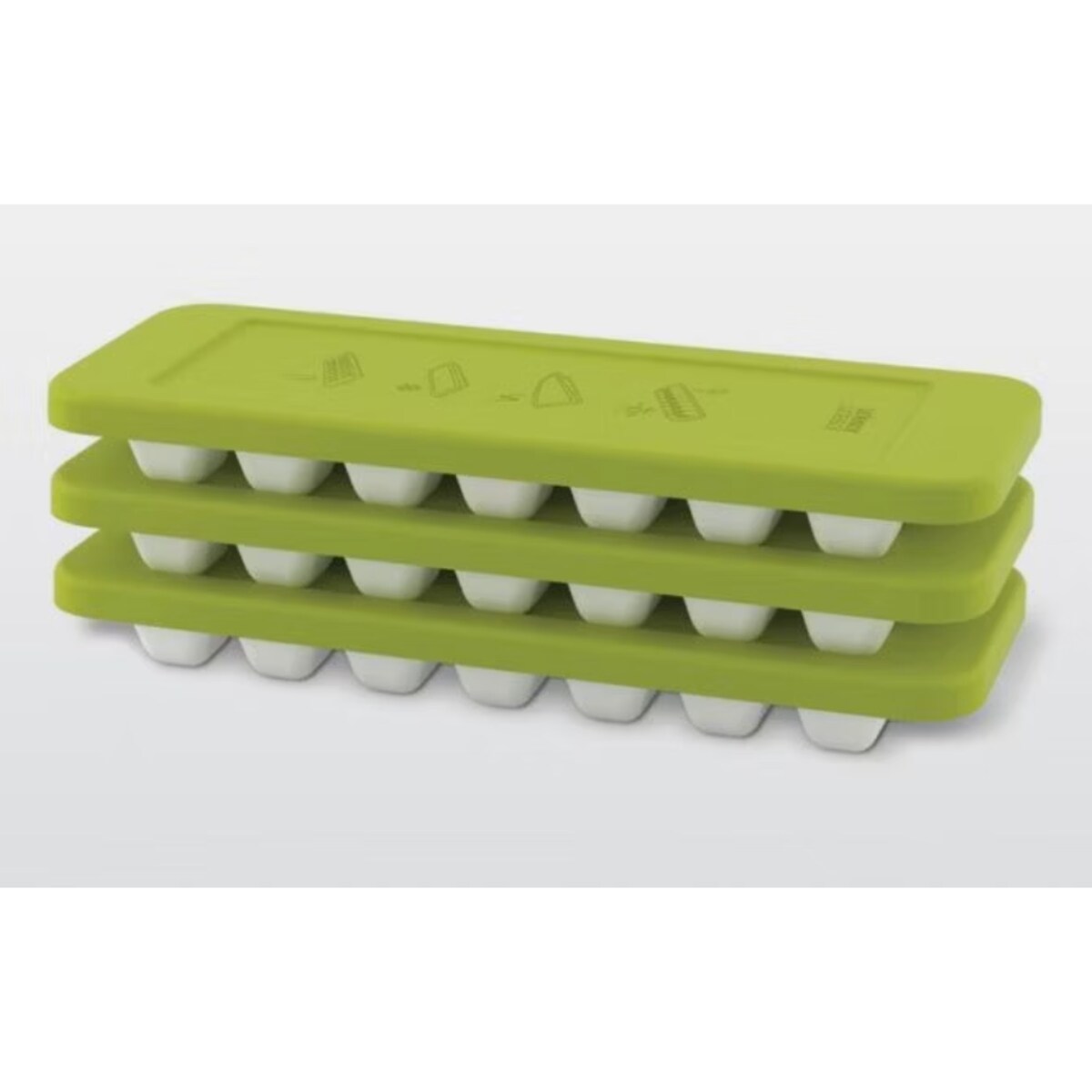 Foremka do kostek lodu z pokrywką zielona, 13 x 32.2 x 3.5 cm, Joseph Joseph