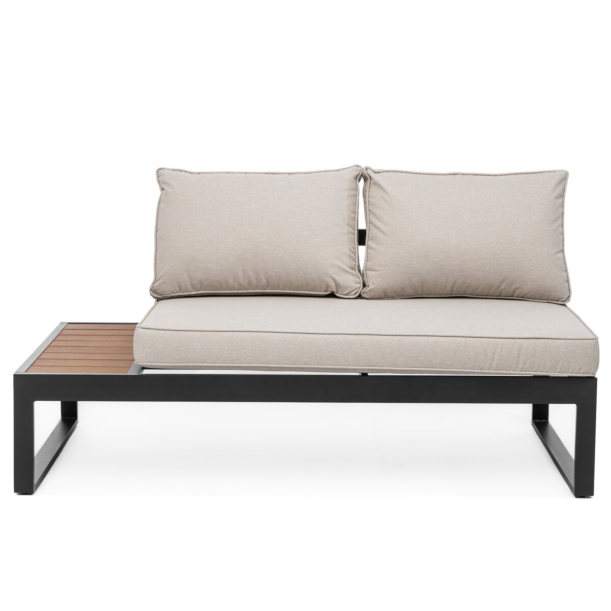 MEBLE OGRODOWE ALUMINIOWE NAROŻNIK NICEA BEŻOWO GRAFITOWA LEWA