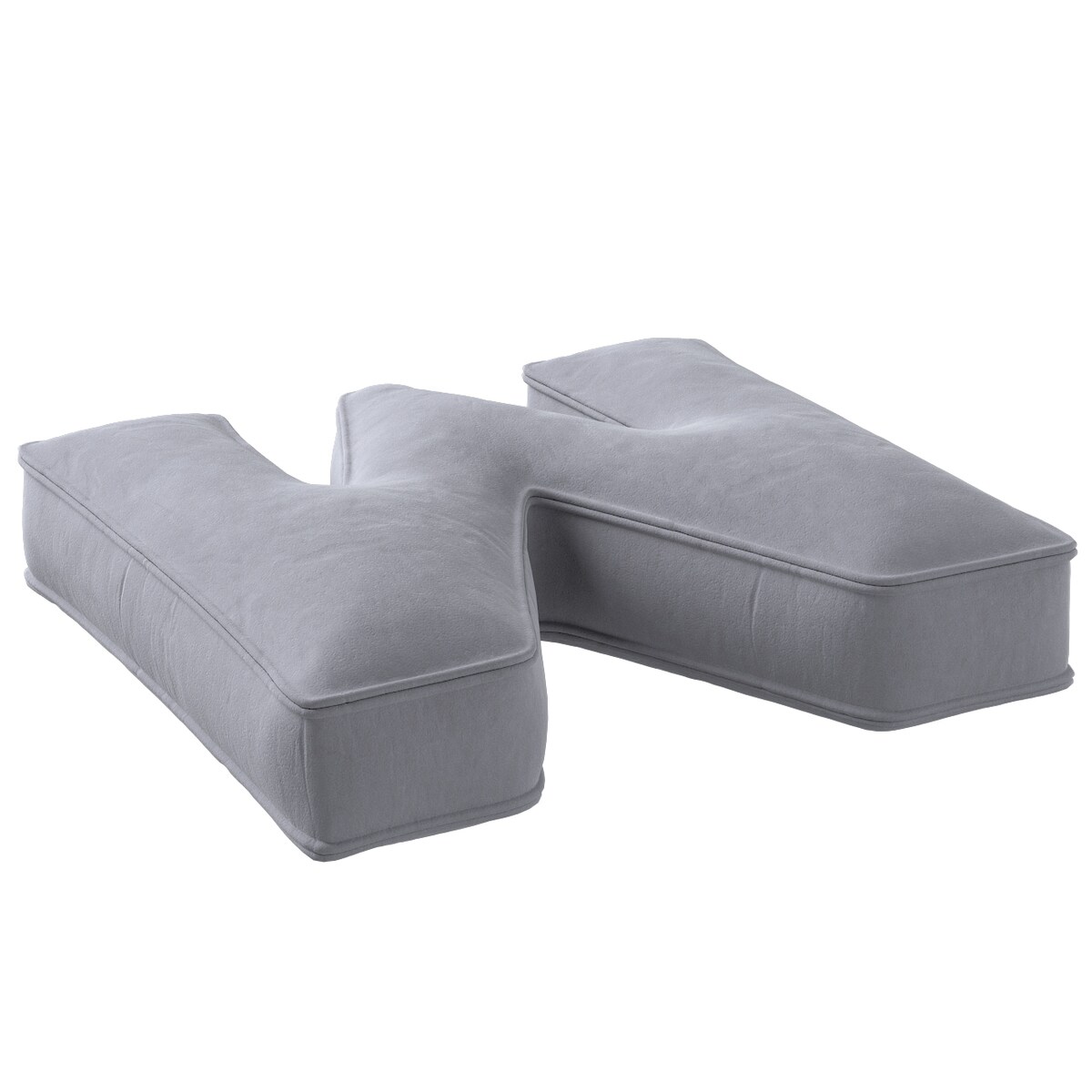 Poduszka literka M, srebrzysty szary, 35x40cm, Posh Velvet