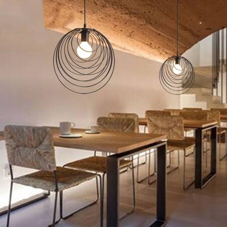 Lampa Wisząca Sufitowa Geometryczna Czarna