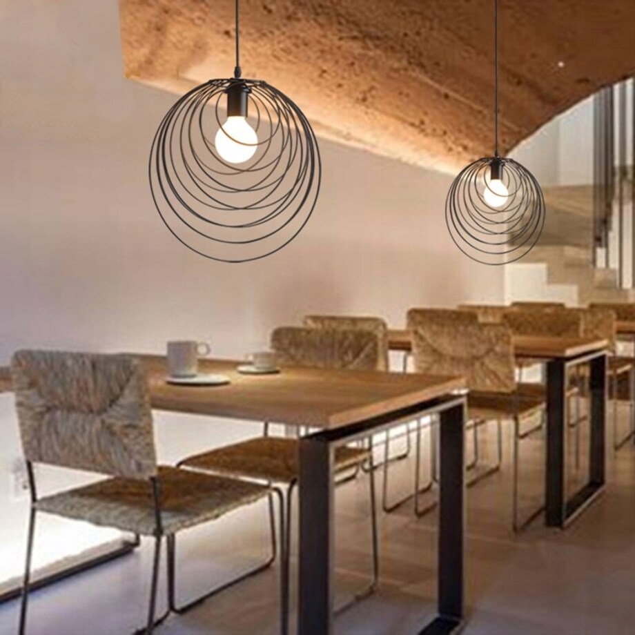 Lampa Wisząca Sufitowa Geometryczna Czarna