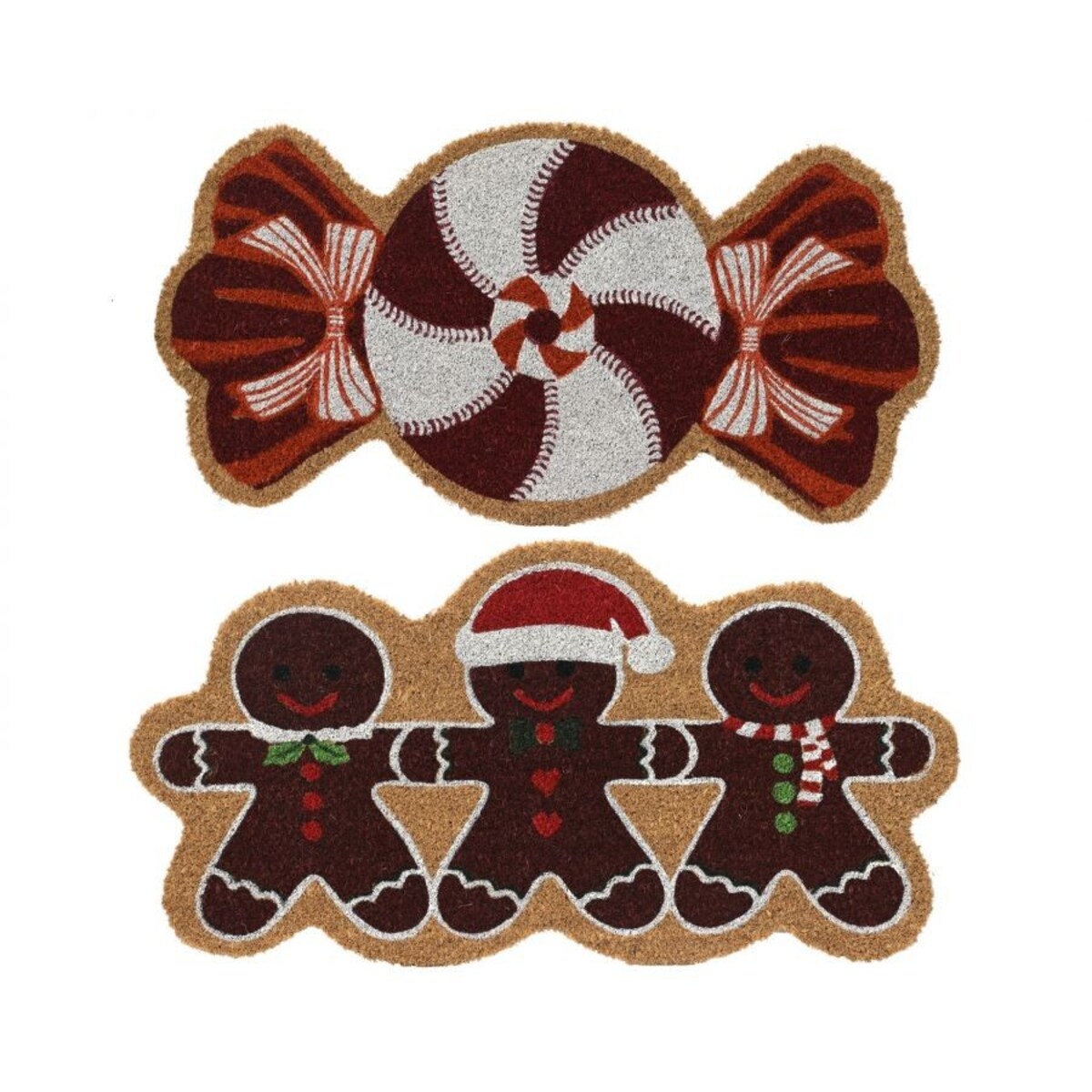 Wycieraczka wejściowa, kokosowa, świąteczna, 35x68 cm