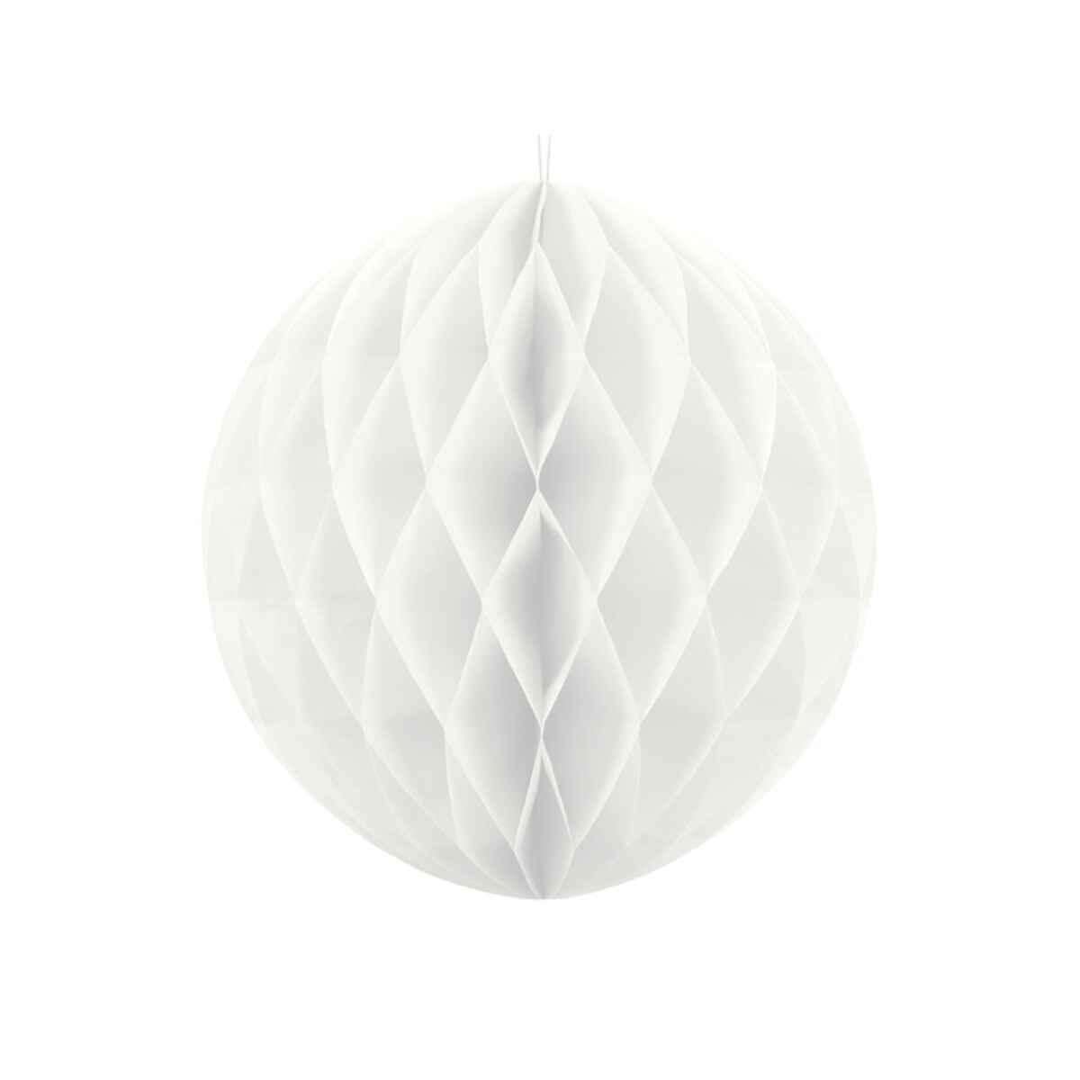 Kula bibułowa, biały, 40cm