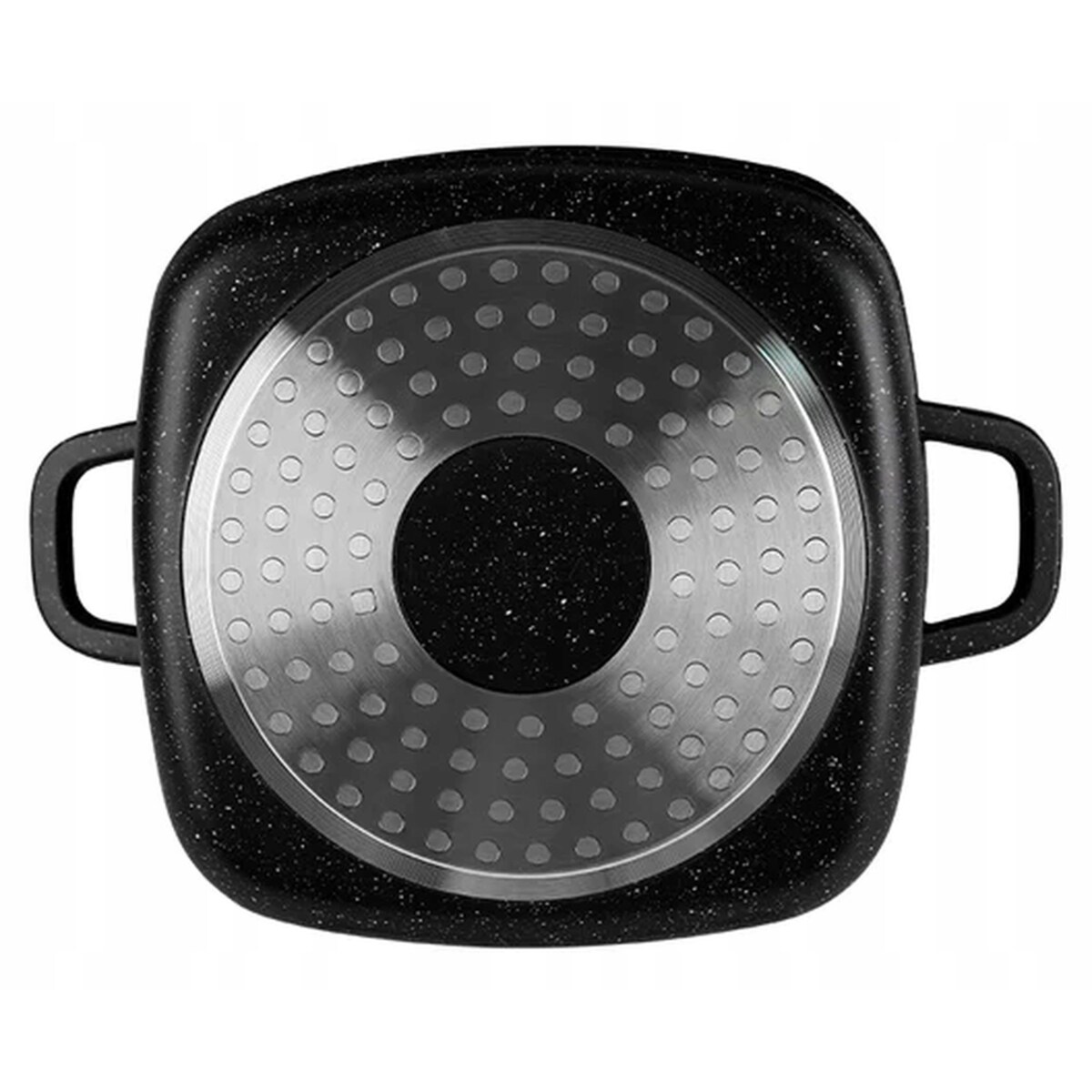 Kwadratowy Garnek Marmurkowy 6.5 L Z Pokrywką 28 Cm System Aroma Na Indukcję Gaz