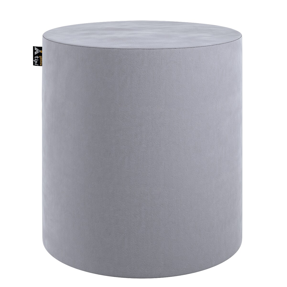 Puf Bobby, srebrzysty szary, ø40, wys. 40 cm, Posh Velvet