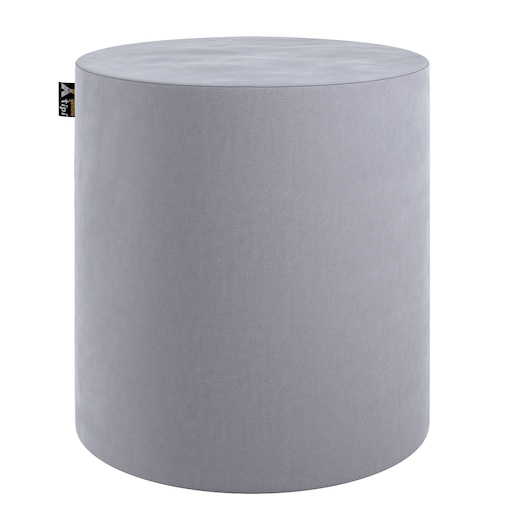 Puf Bobby, srebrzysty szary, ø40, wys. 40 cm, Posh Velvet