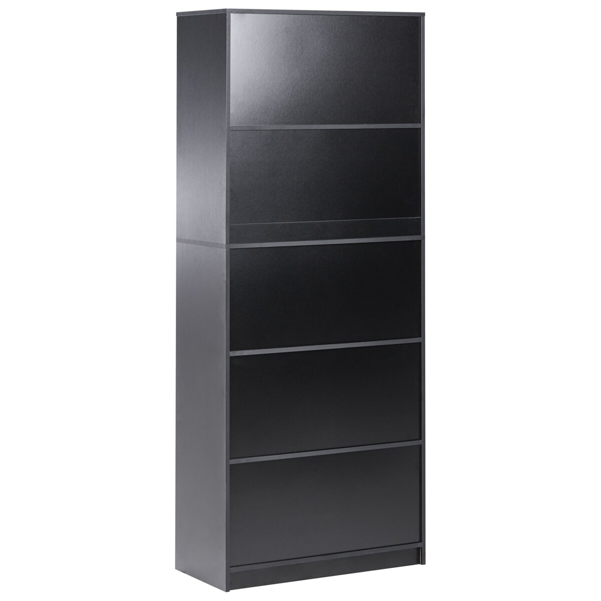 Regał na książki 5 półek ZEHNA 195 cm Czarny