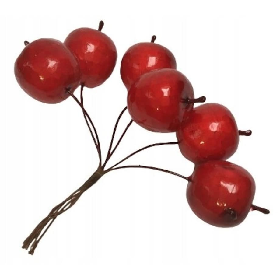 JABŁUSZKA CZERWONE MINI 6szt na PIKU dekoracja świąteczna stroiki choinki