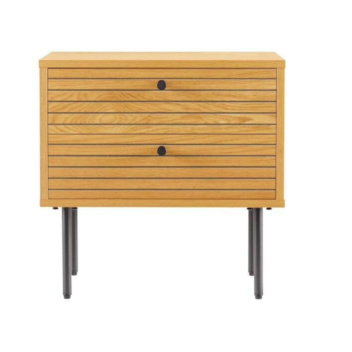 SZAFKA NOCNA Z 2 SZUFLADAMI Lattes okleina dębowa