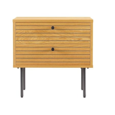 SZAFKA NOCNA Z 2 SZUFLADAMI Lattes okleina dębowa