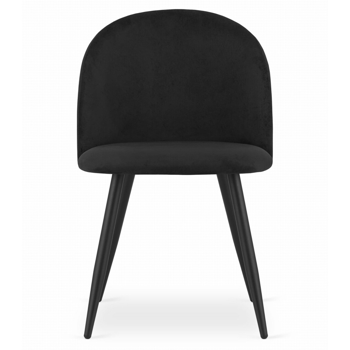Krzesło Do Jadalni Kuchni Salonu Bello - Aksamit Czarne / Nogi Czarne
