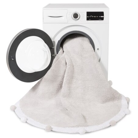 Dywan Bawełniany Bubbly Light Grey Ø120 cm Lorena Canals