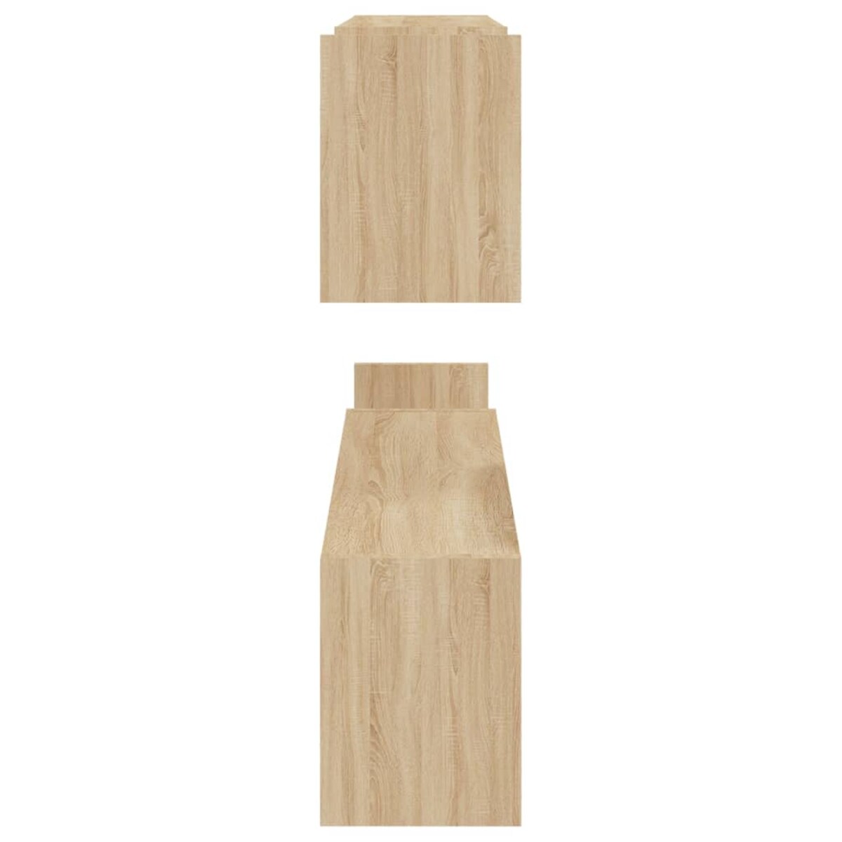 vidaXL Półki ścienne, 2 szt., dąb sonoma, 100x15x20 cm