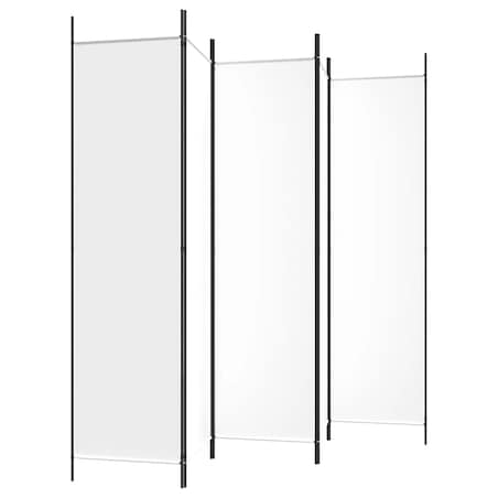 vidaXL Parawan 5-panelowy, biały, 250x200 cm, tkanina