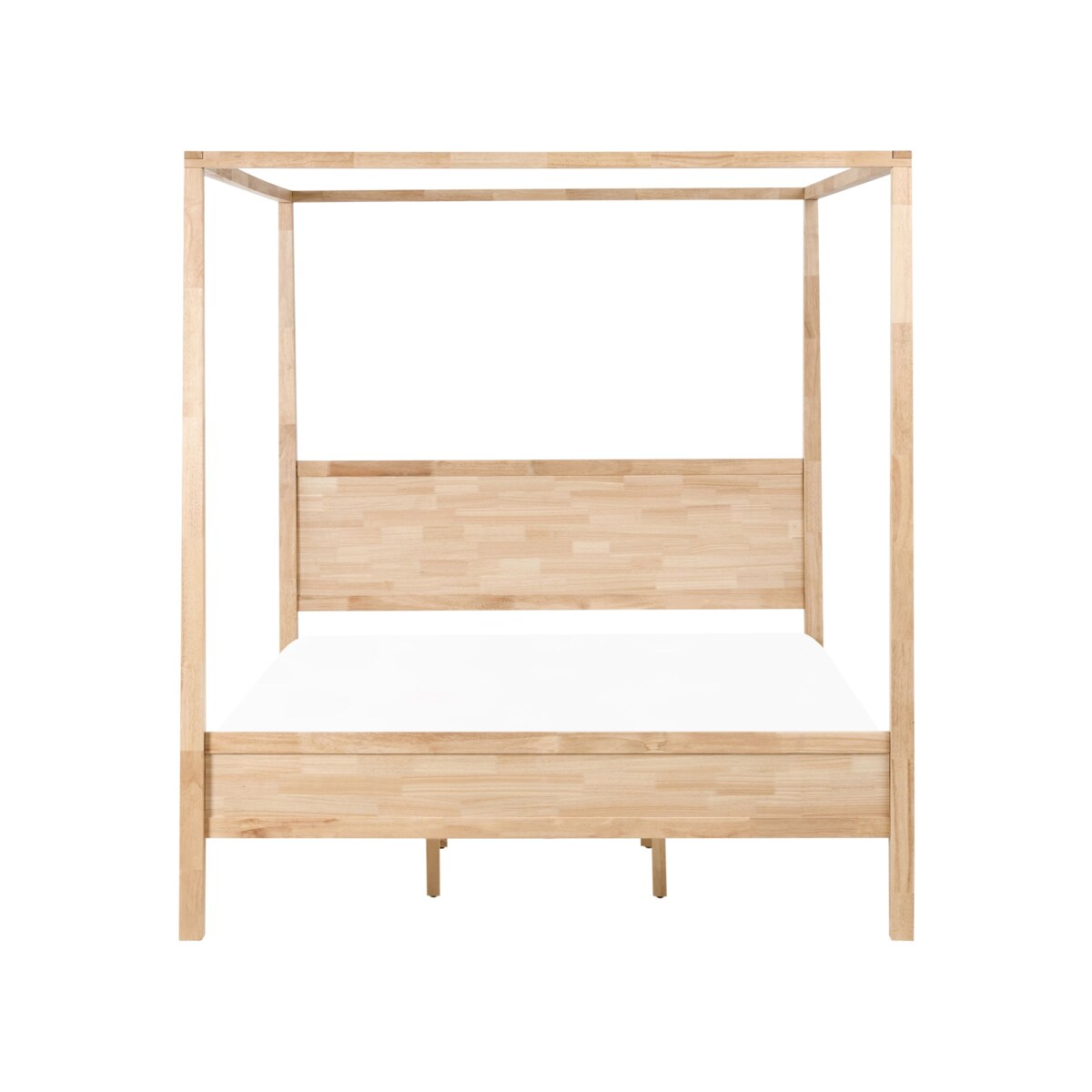 Łóżko z baldachimem Drewno HAUTERIVES 180 x 200 cm Jasnobrązowy