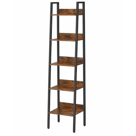 Regał industrialny 170 cm 5 półek metalowy loft na książki