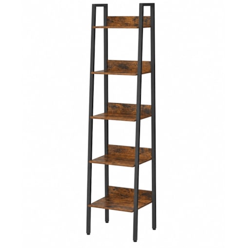 Regał industrialny 170 cm 5 półek metalowy loft na książki