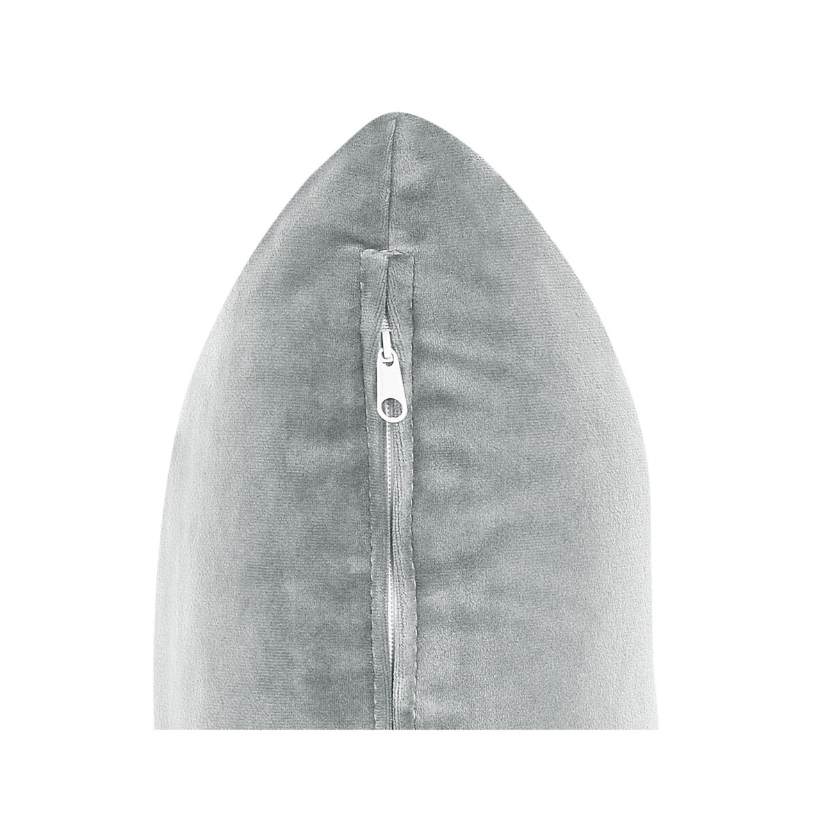 Szezlong welurowy prawostronny jasnoszary CHAUMONT