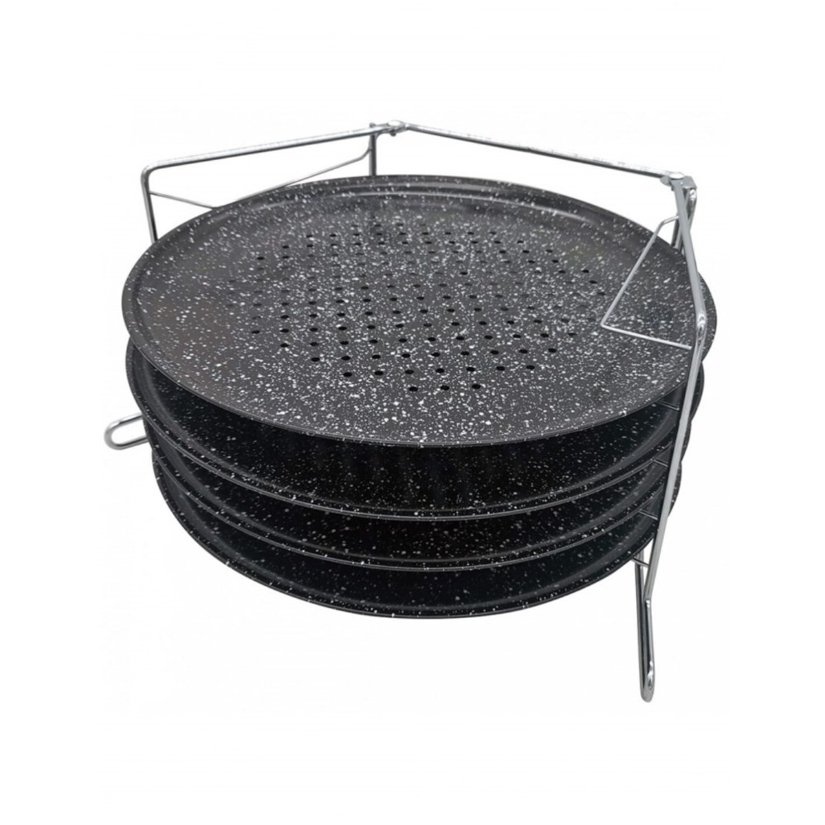 Kinghoff zestaw 4 form do pizzy ze stelażem KH1553