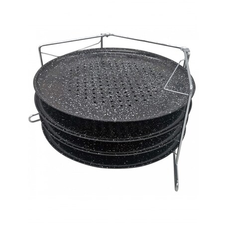 Kinghoff zestaw 4 form do pizzy ze stelażem KH1553