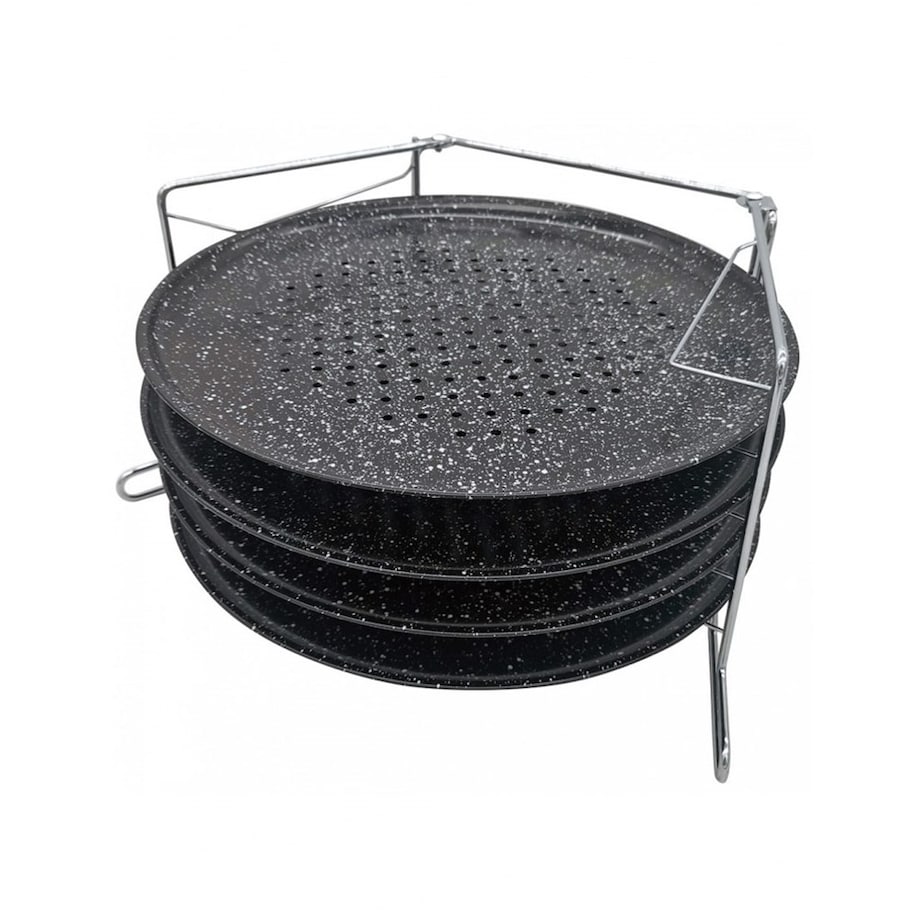 Kinghoff zestaw 4 form do pizzy ze stelażem KH1553