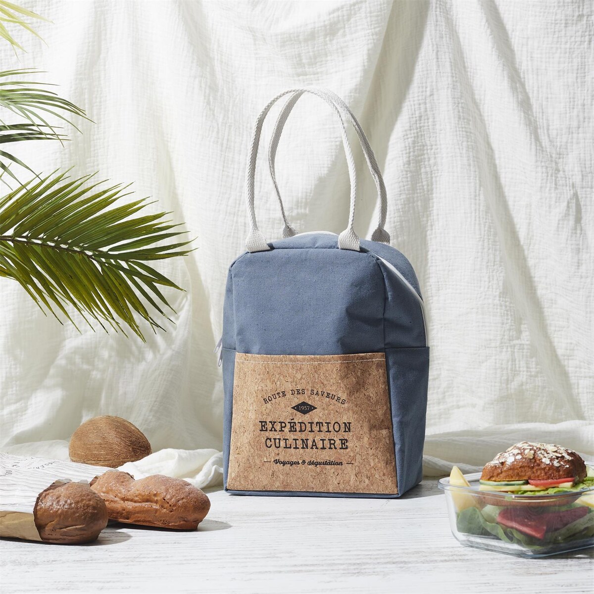 TORBA NA LUNCH Refreshing Cork 5L niebieska termoizolacyjna