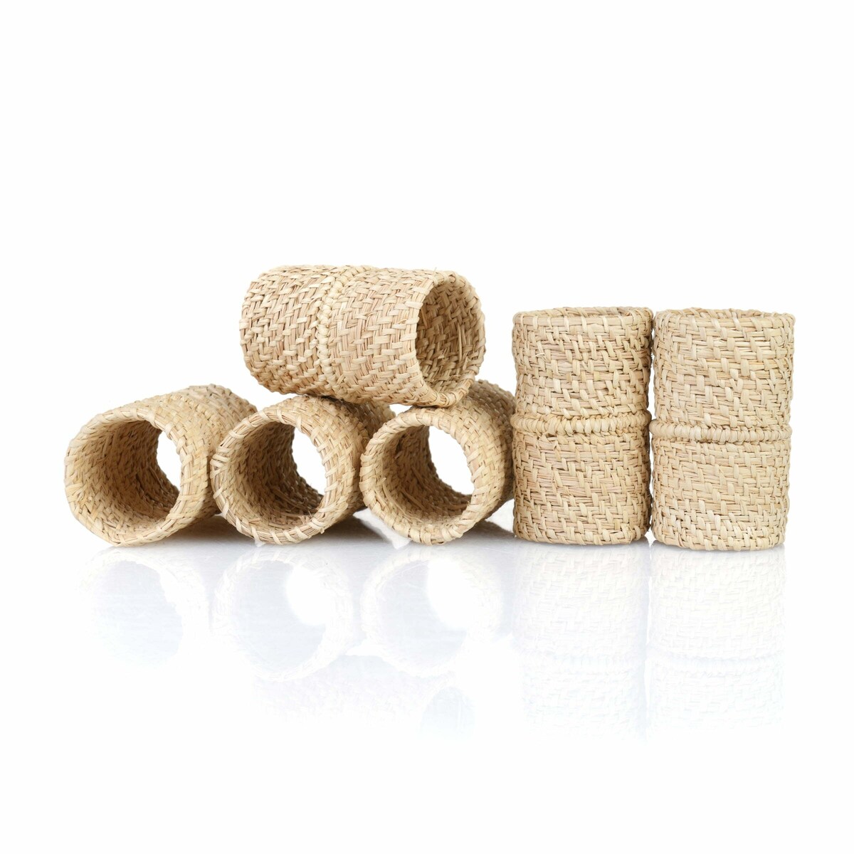 Obrączki na serwetki Beige Rings - 6 sztuk