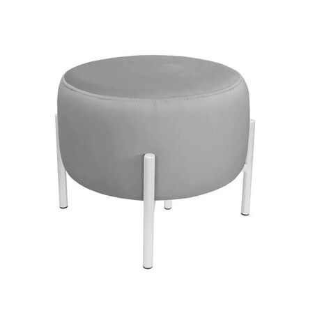 Pufa WILFRED MG VELVET szara/biała