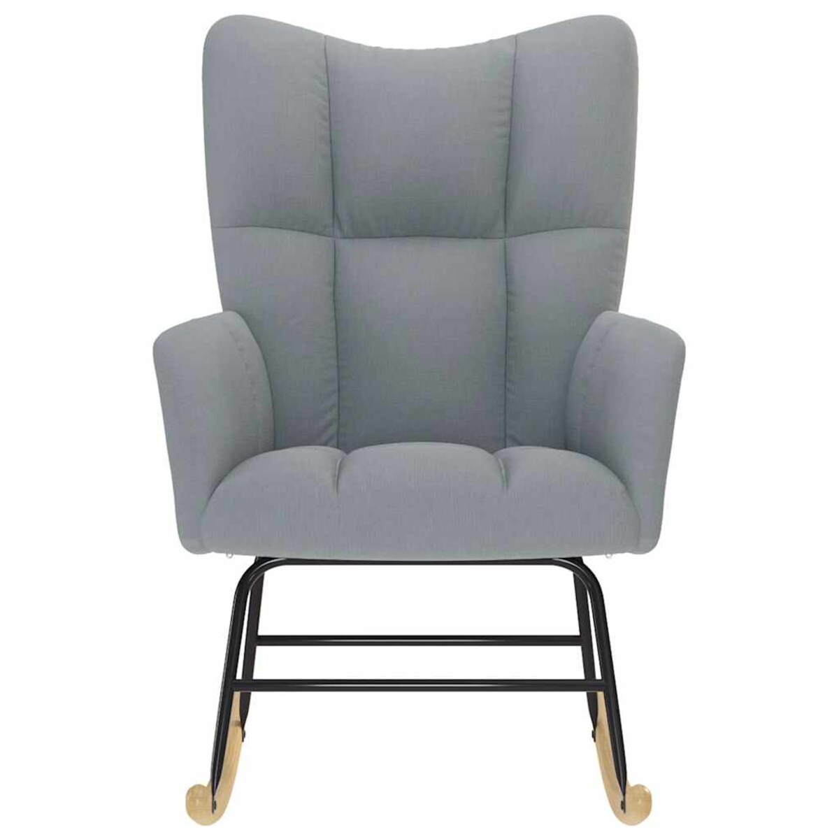 vidaXL Fotel bujany, jasnoszary, tapicerowany tkaniną