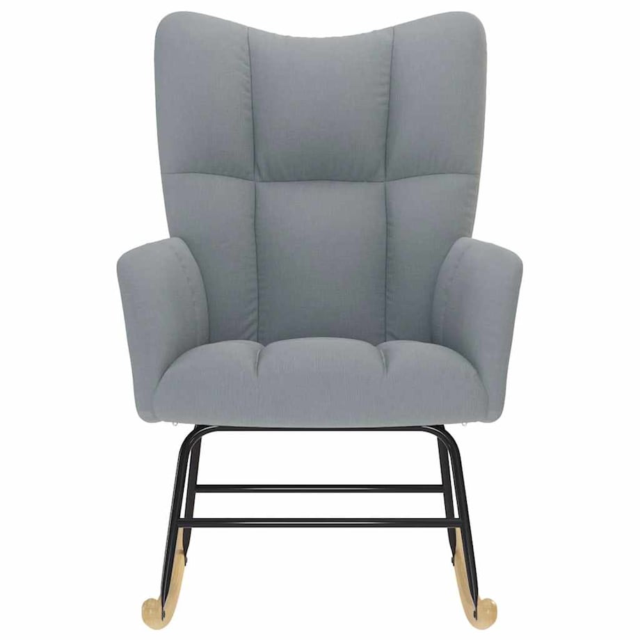 vidaXL Fotel bujany, jasnoszary, tapicerowany tkaniną