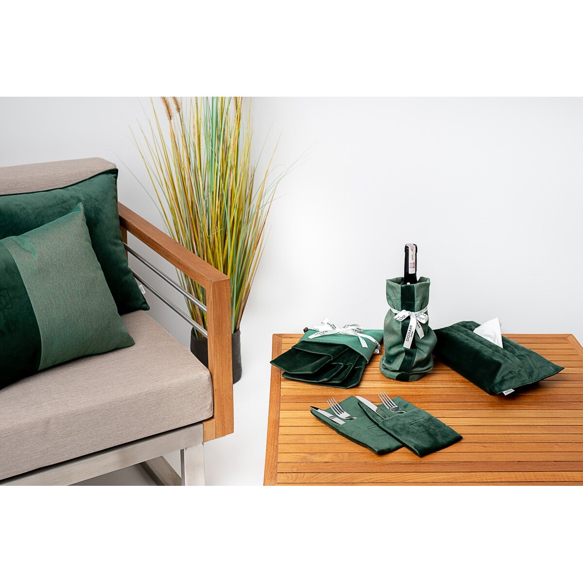 Welurowe Etui na chusteczki Garden