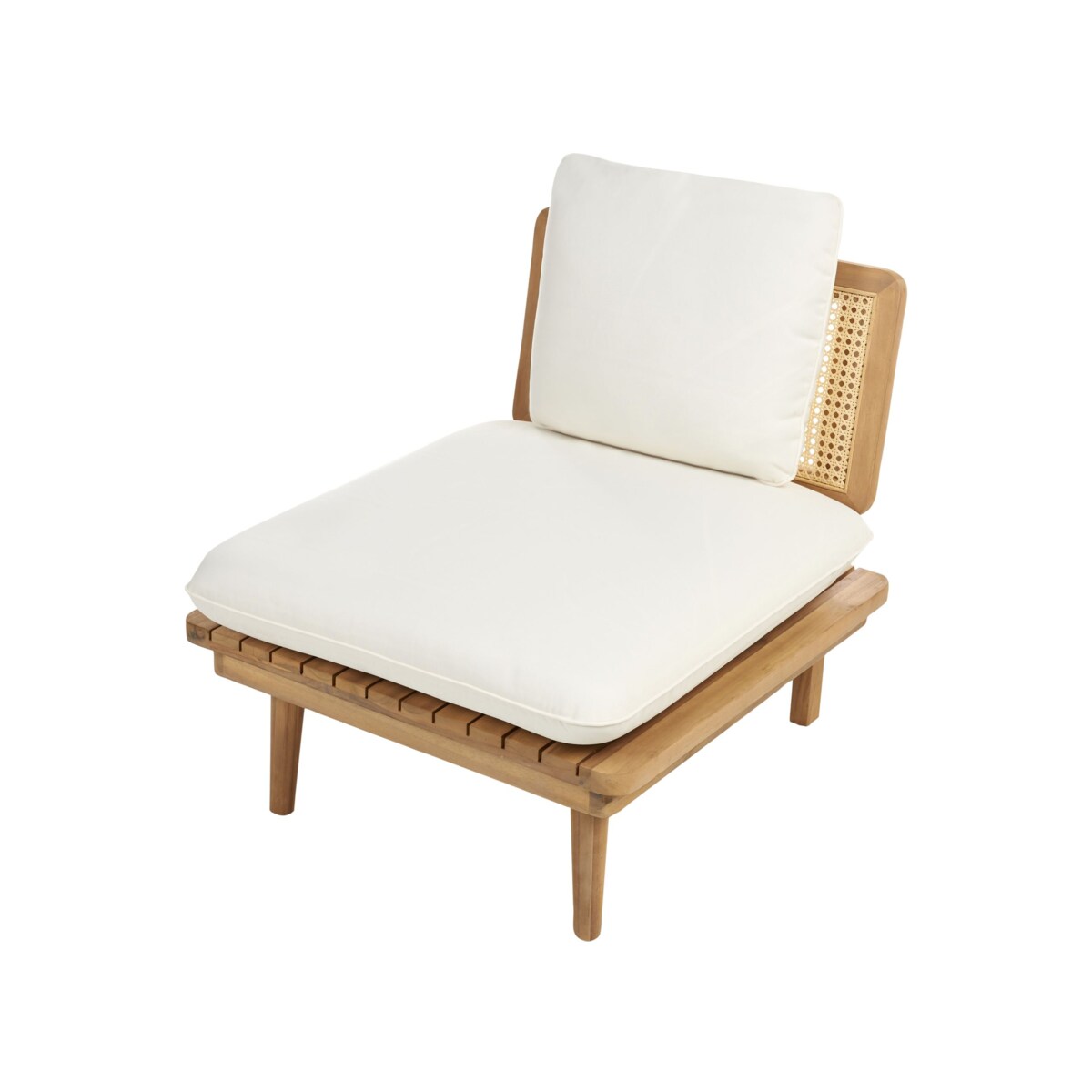 Zestaw wypoczynkowy ACCADIA Drewno akacjowe (certyfikat FSC®) Jasnobeżowy dla 4 osób