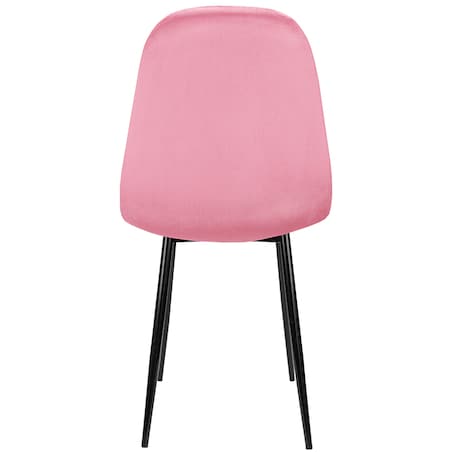 Krzesło tapicerowane nowoczesne pikowane do salonu jadalni różowe