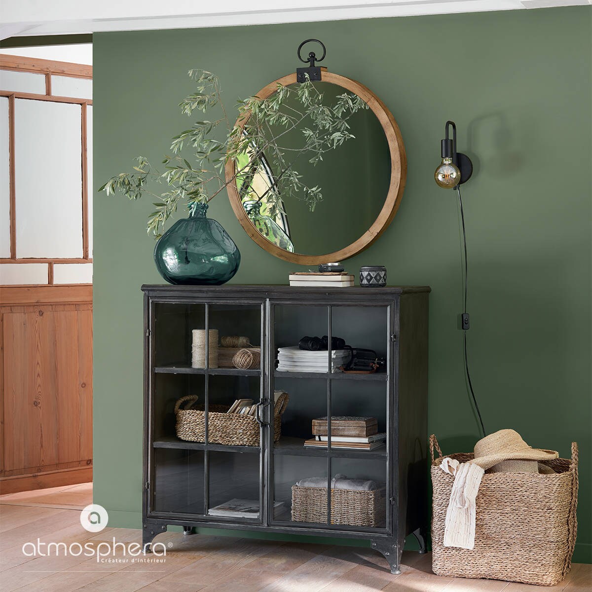 Kinkiet KELI, metalowy, Ø 12 cm