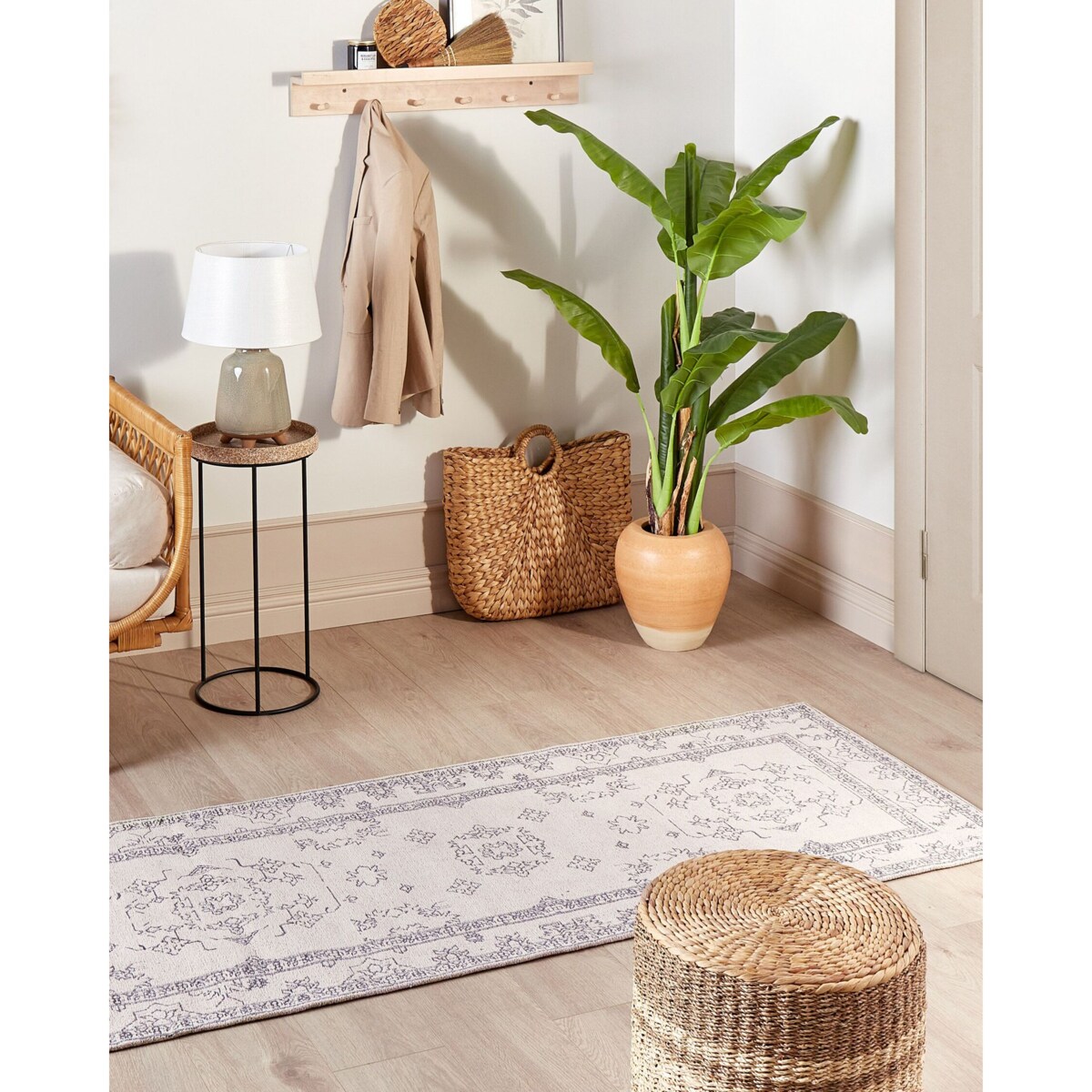 Dywan bawełniany 80 x 300 cm beżowy GOLLER