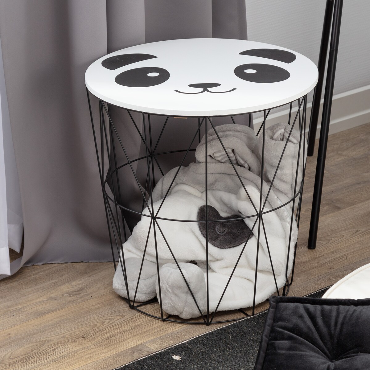 Stolik - kosz Happy Panda, 40,5x40,5x41cm