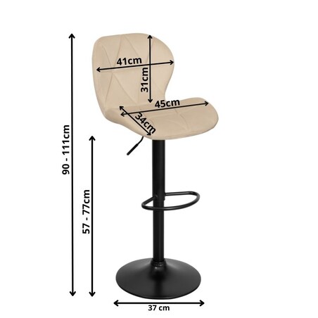 Hoker beżowy do kuchni jadalni wyspy obrotowy