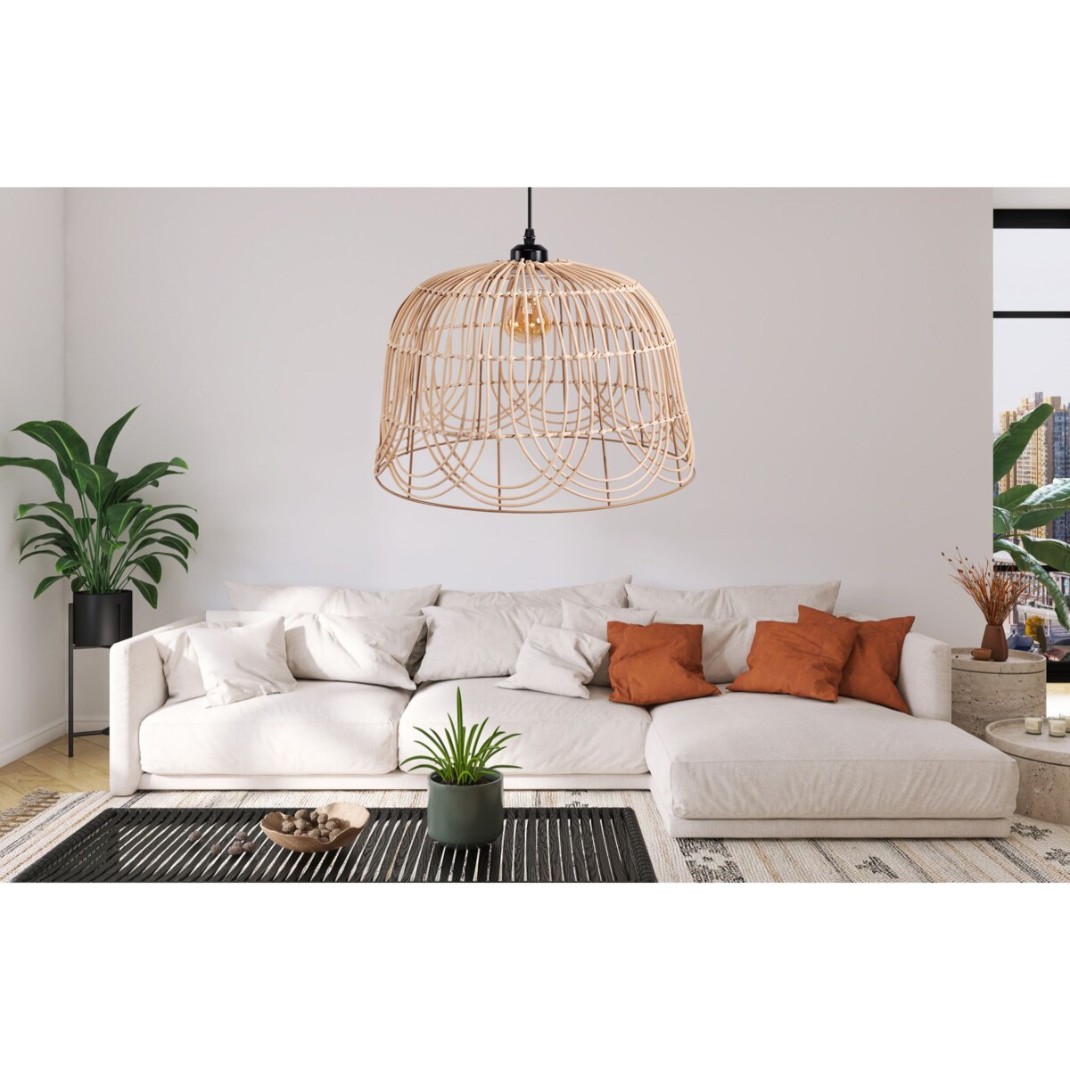 LAMPA SUFITOWA WISZĄCA NATURAL BOHO APP1351-1CP 30 cm
