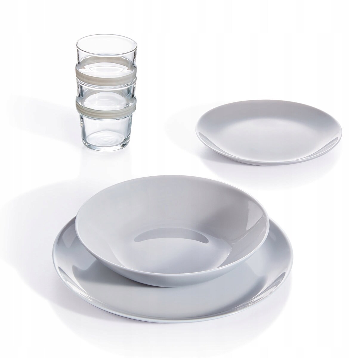 4x salaterka MISKA DIWALI na jedzenie PŁATKI ZUPĘ 750 ml LUMINARC szara