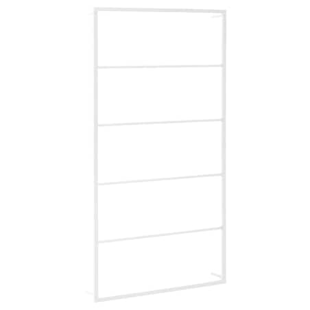 vidaXL Wieszak na ręczniki biały 60x10x116 cm stalowy