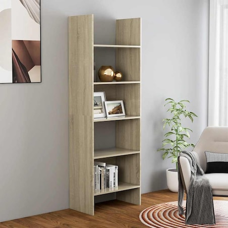 vidaXL Regał na książki, dąb sonoma, 60x35x180 cm