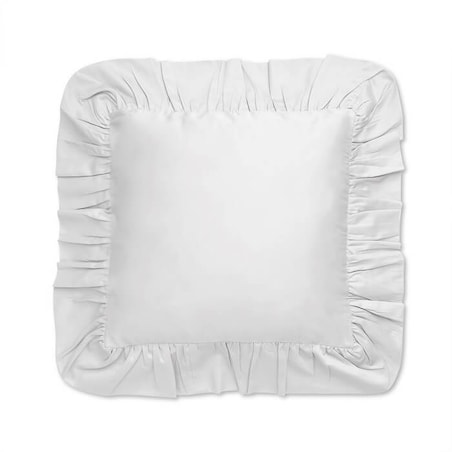 Poszewka satynowa z falbanką pure white 40 x 40 cm