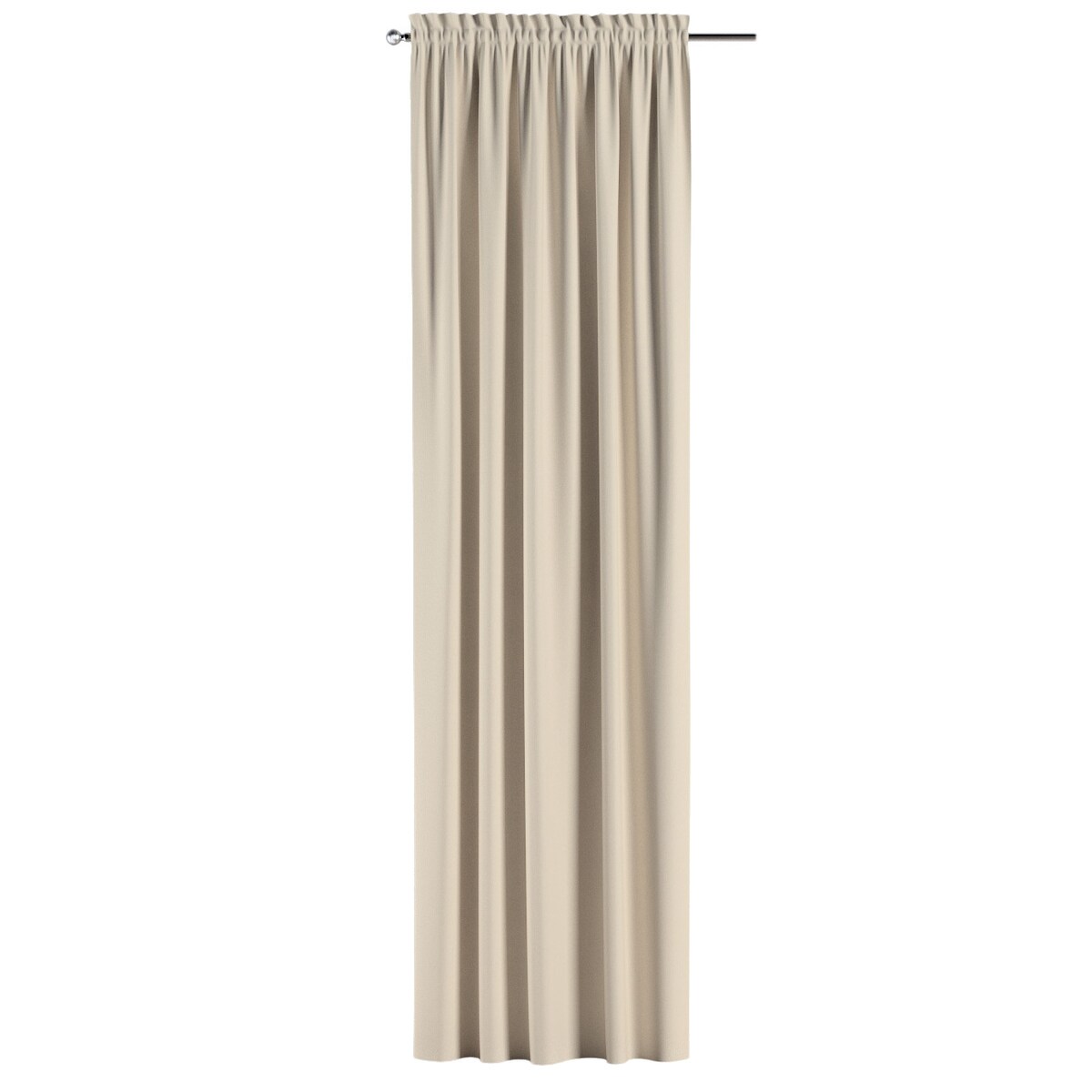 Zasłona na kanale z grzywką 1 szt. 130x245 beżowy