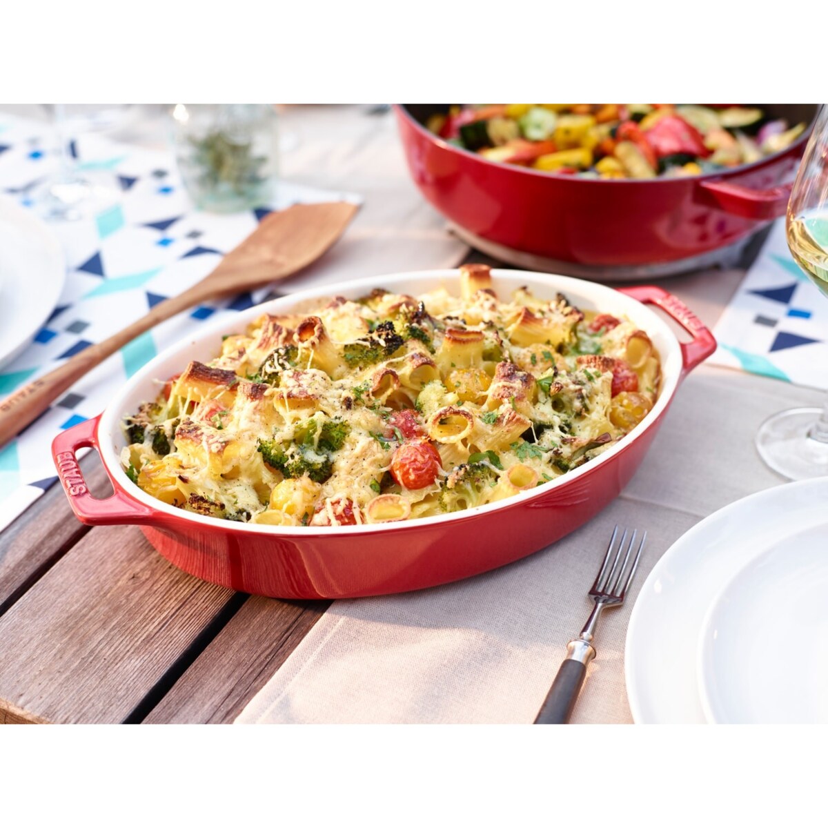 Owalny półmisek ceramiczny Staub - 2.3 ltr, Czerwony