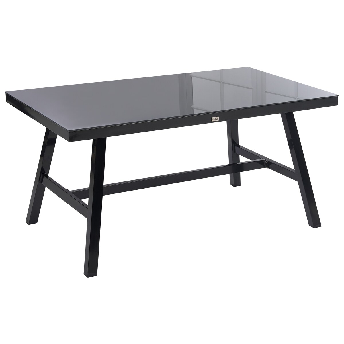 Stół ogrodowy CANETTO 150 cm 90 cm Szkło Czarny