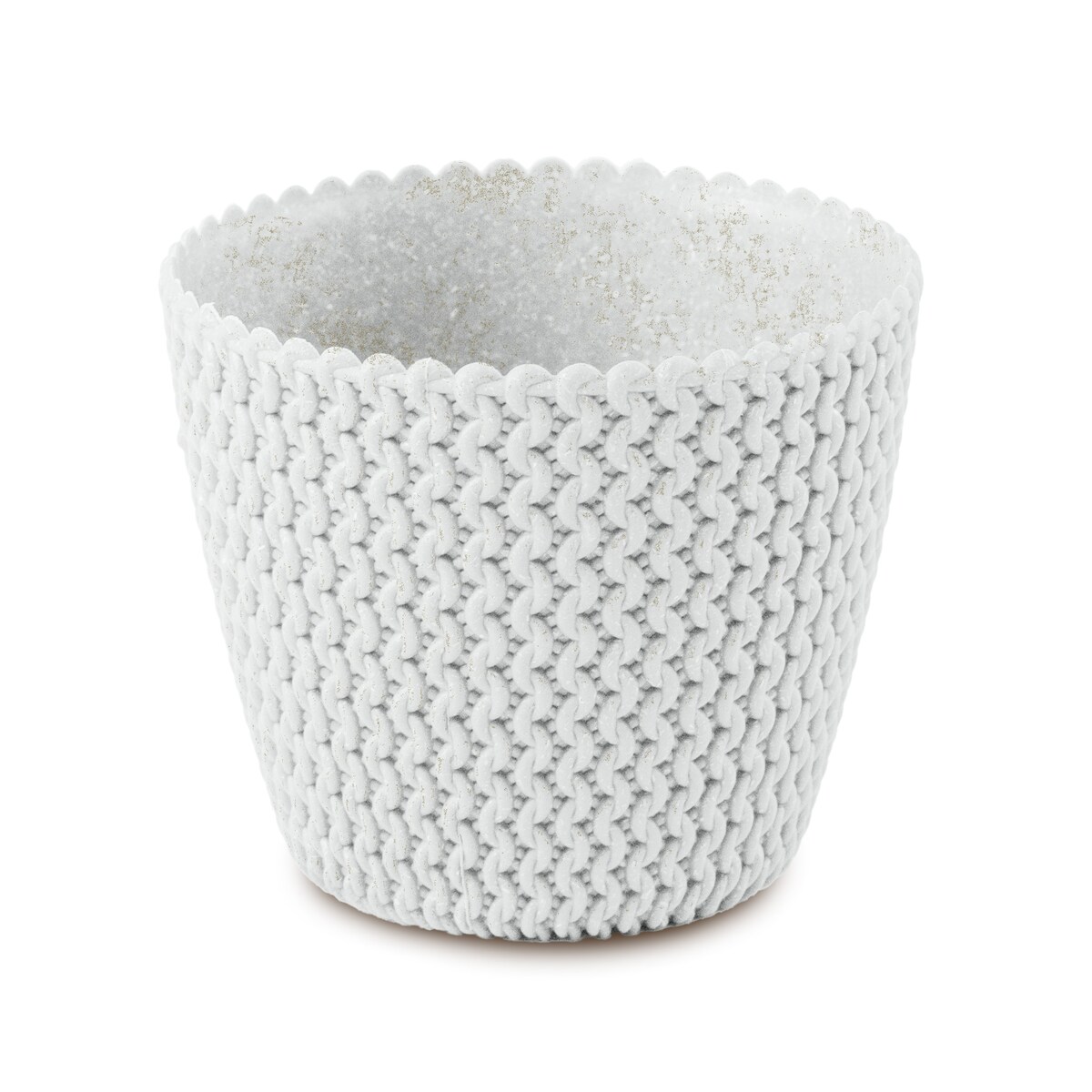 Doniczka Osłonka Domowa 25,9 Cm Na Stół Parapet Do Domu Biała