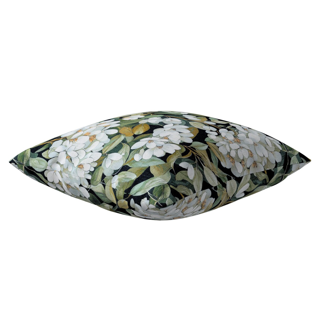 Poszewka Kinga na poduszkę 43x43 jasne kwiaty na czarnym tle