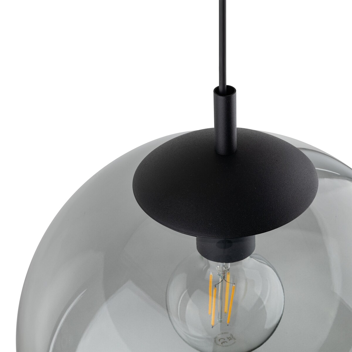 Lampa wisząca TK Lighting ESME 5380 grafitowa/czarna E27 35 cm regulowana wysokość
