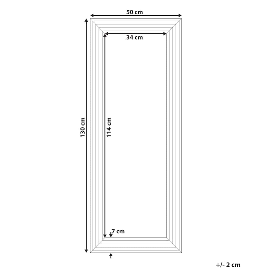 Lustro ścienne 50 x 130 cm srebrne CHATAIN