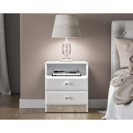 Szafka nocna BLANC 04 2S biały połysk